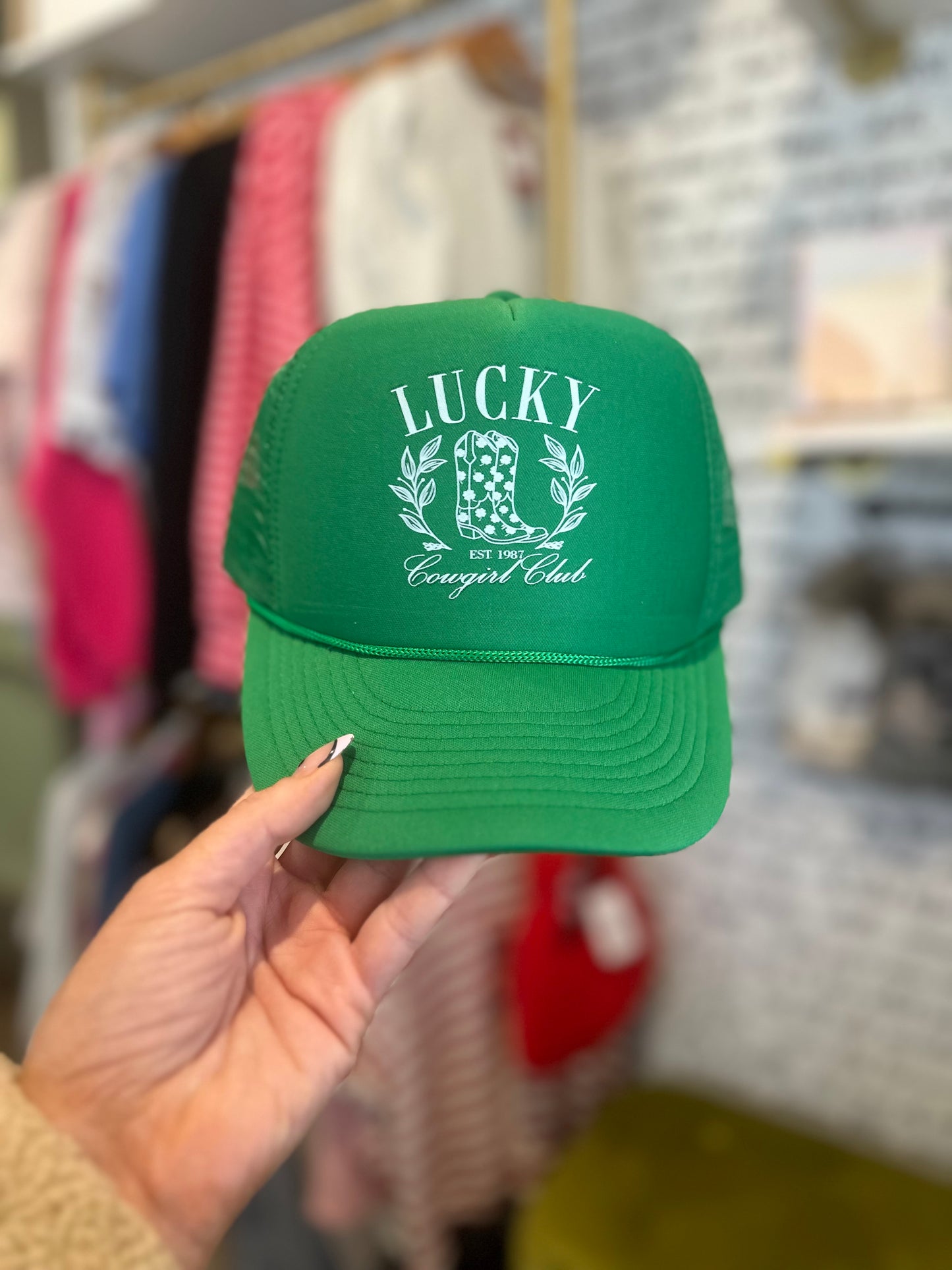 Lucky Cowgirl Club Trucker Hat