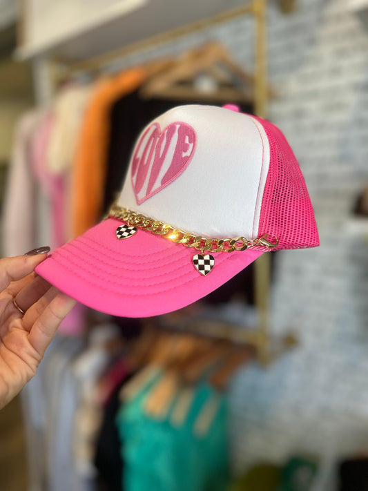 Love Heart Trucker Hat