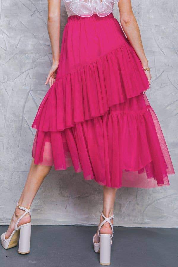 Fuchsia Tulle Party Skirt