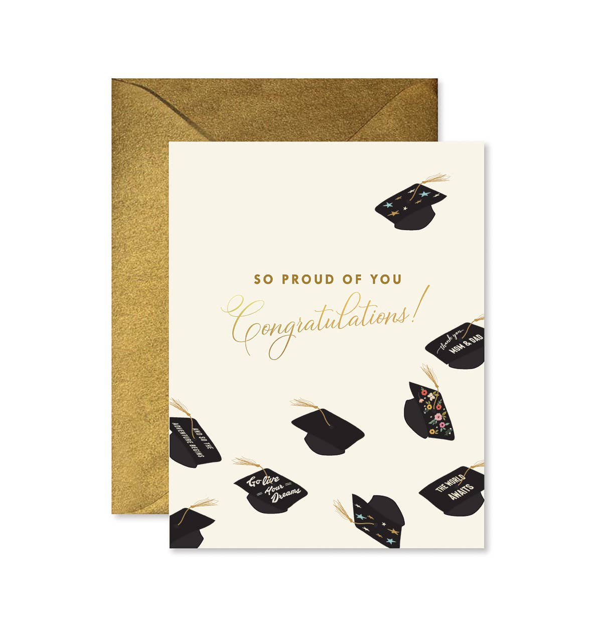 Flying Hats Graduation | Greeting Card