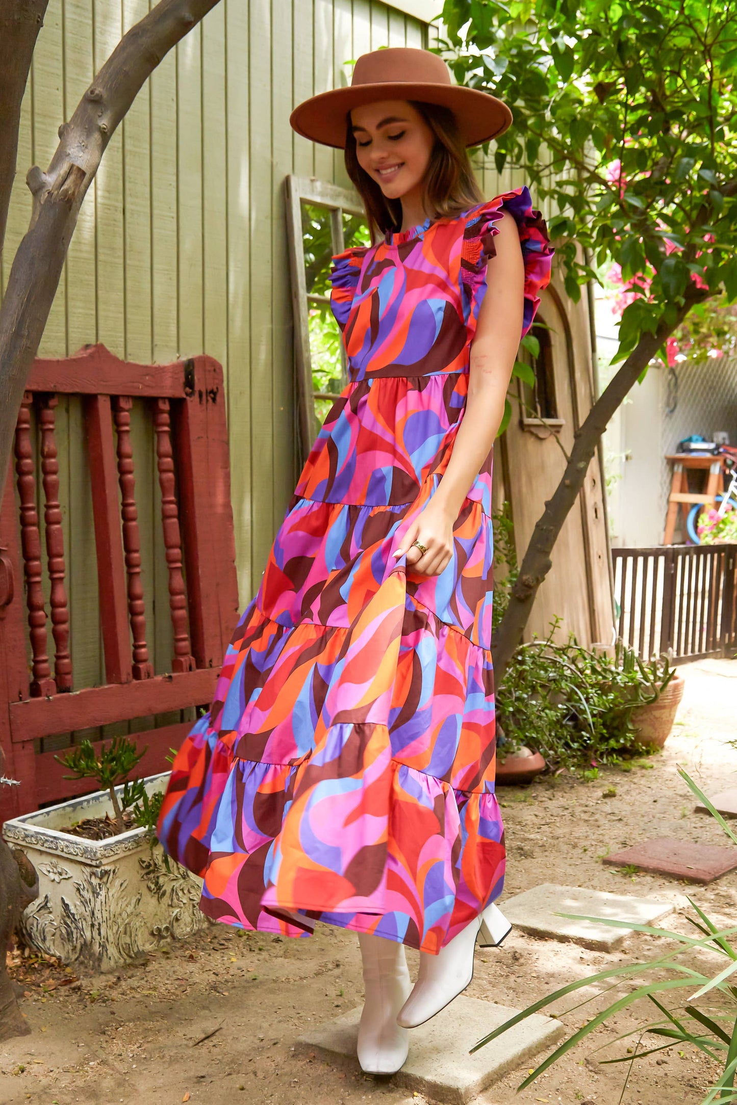 Multicolor Tiered Maxi Dress