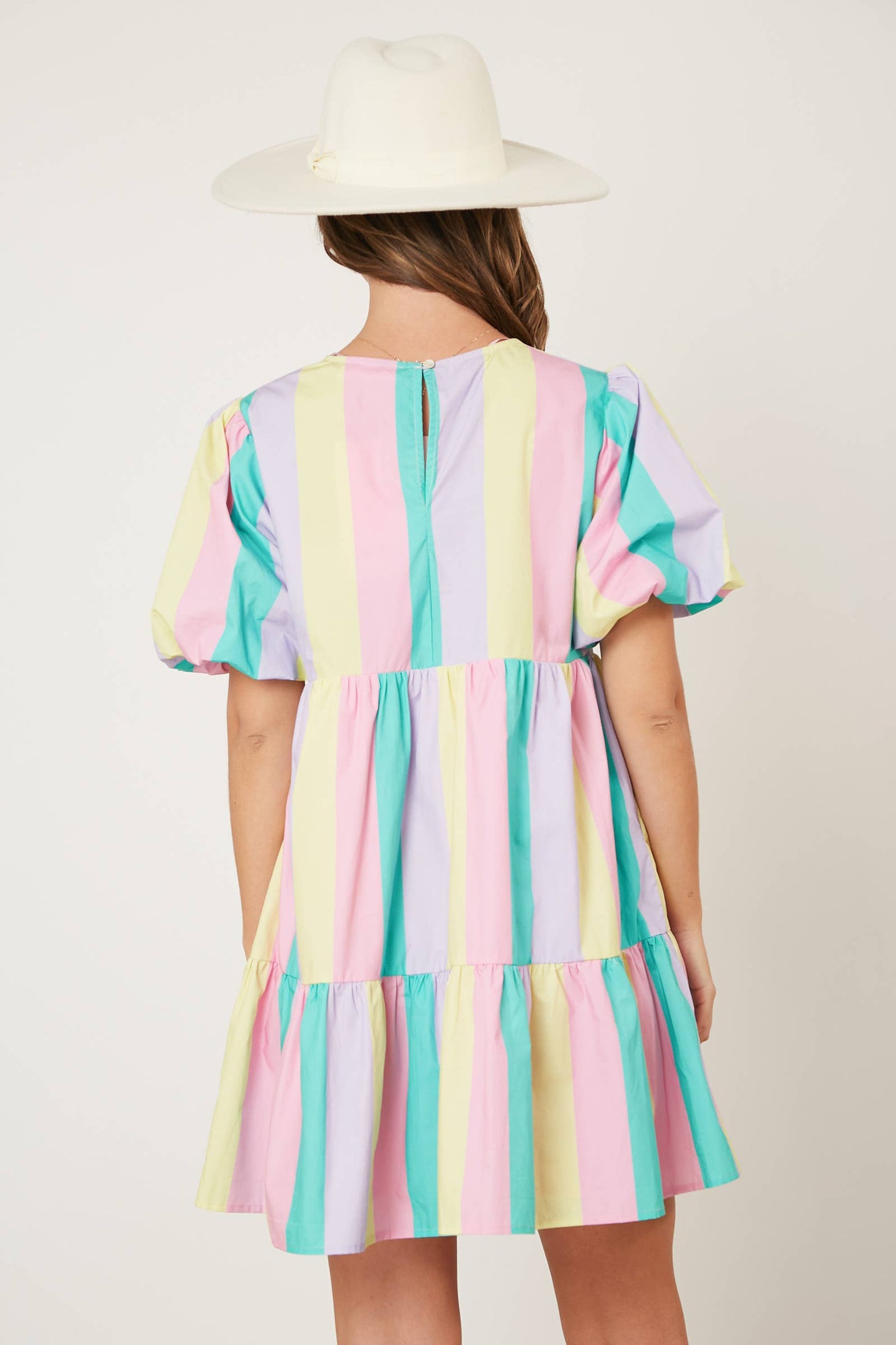 Pastel Stripe Mini Dress