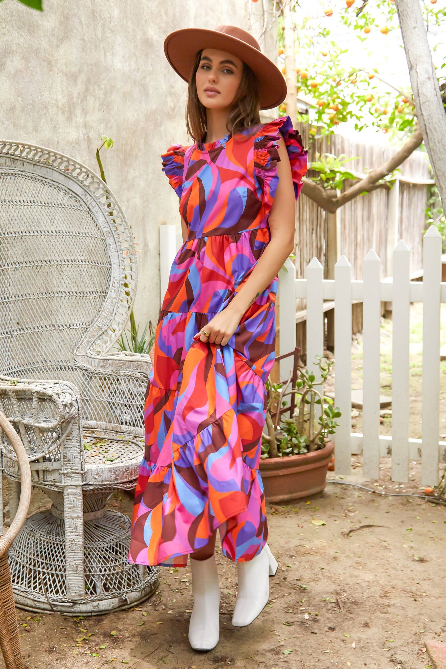 Multicolor Tiered Maxi Dress