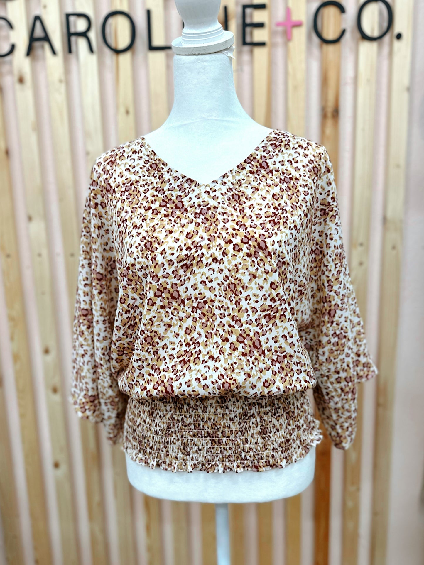 Neutral Cheetah Blouse