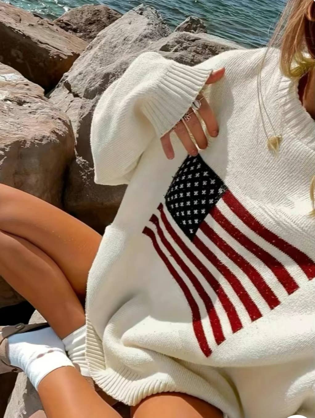 USA Flag Sweater