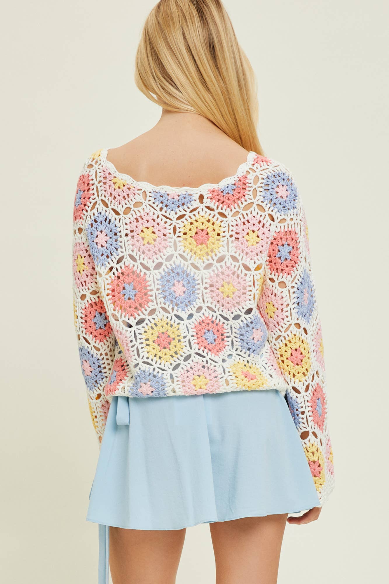 Blooming Crochet Knit Top