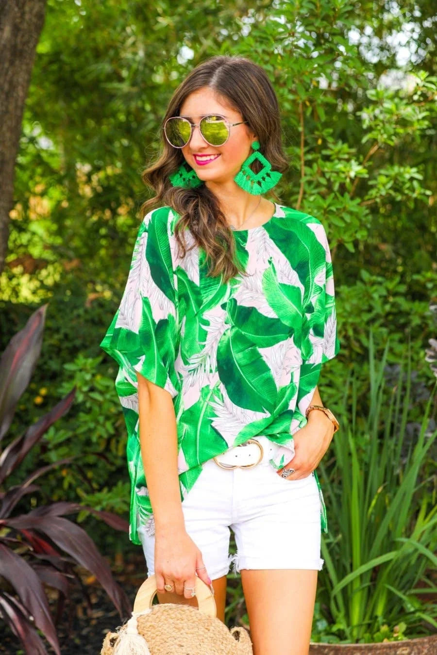 Tropical Palm Leaf Top