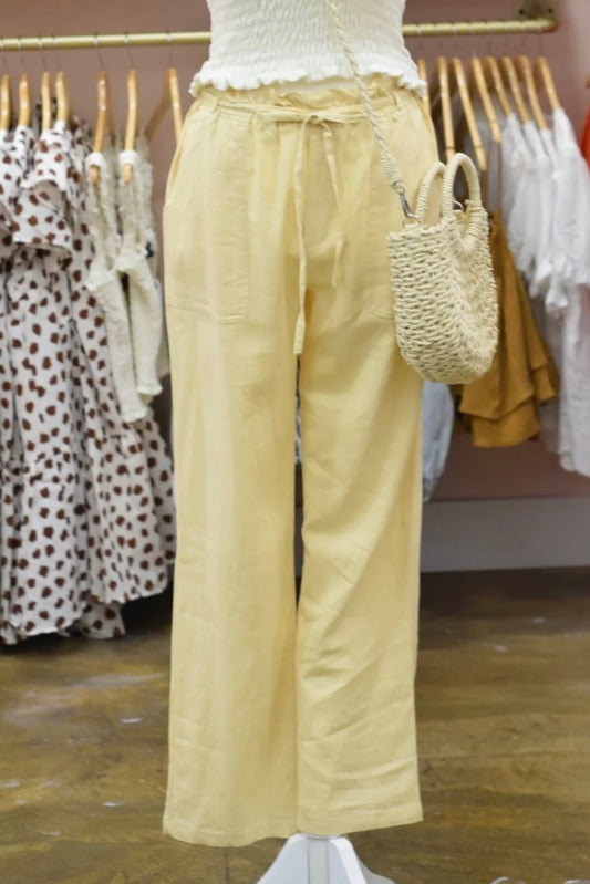 Yellow Linen Pant