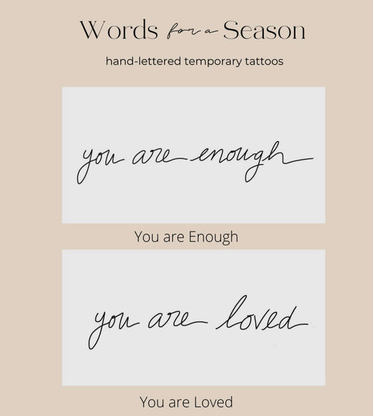 YOU ARE 2pck | Words for a Season Temporary Tattoo