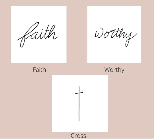 FAITH 3pck | Words for a Season Temporary Tattoo