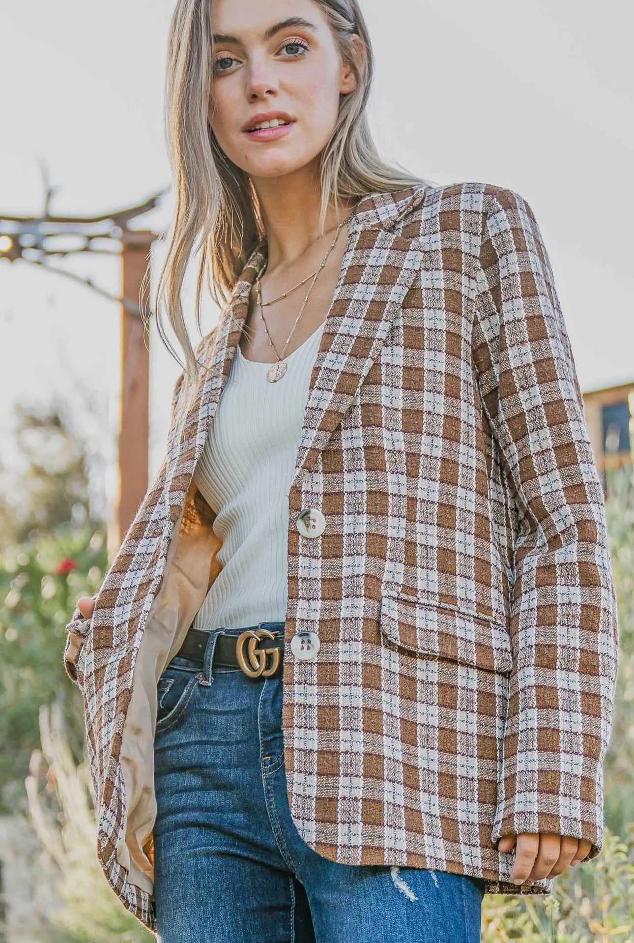 Fall Plaid Blazer