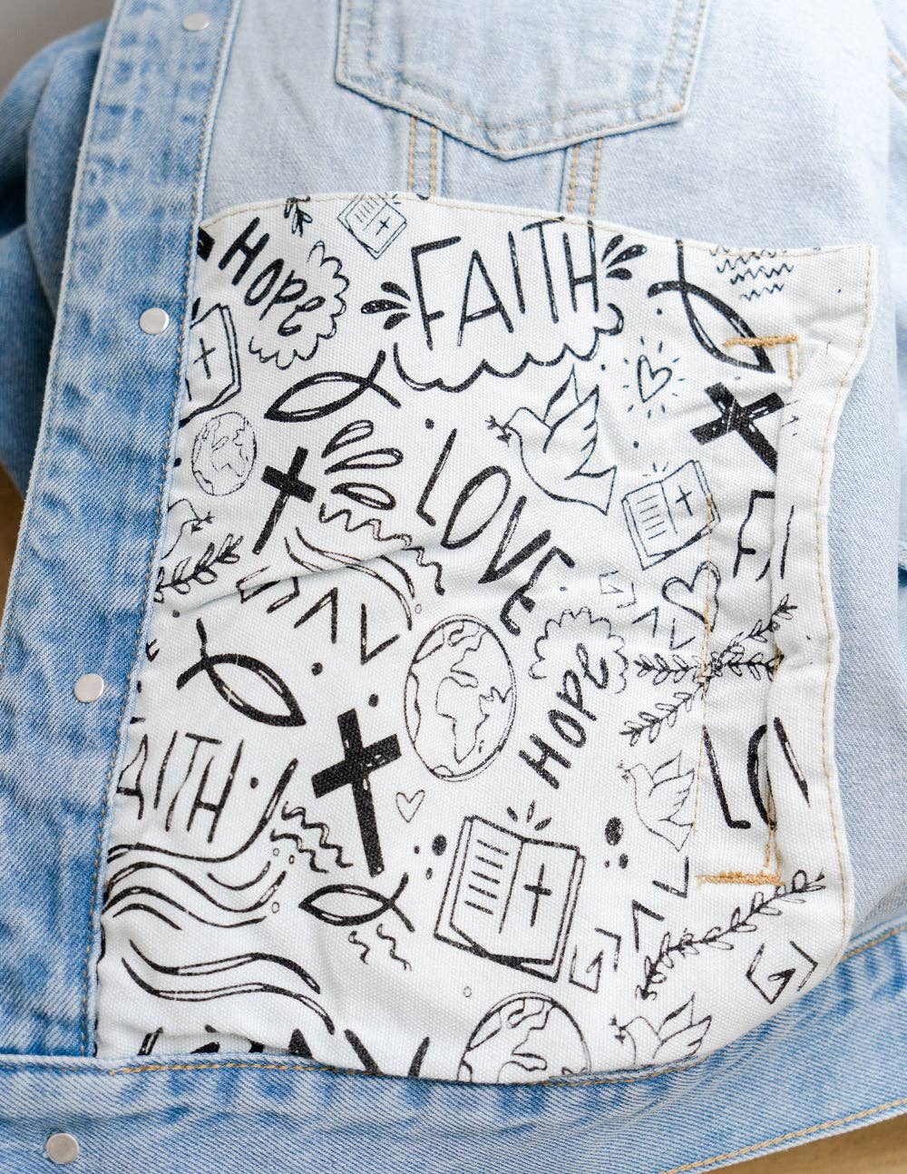 What a Friend In Jesus Denim Jacket