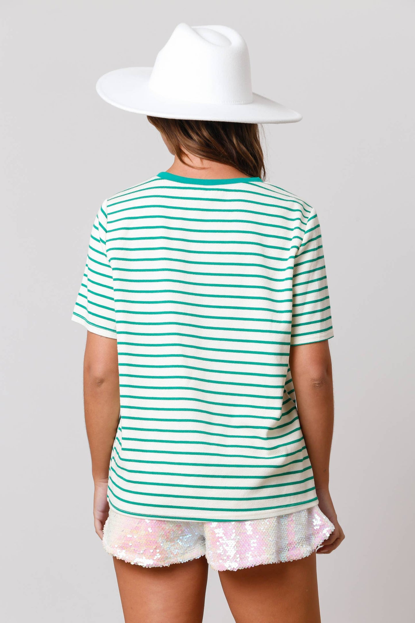 Sequin Striped Clover Top