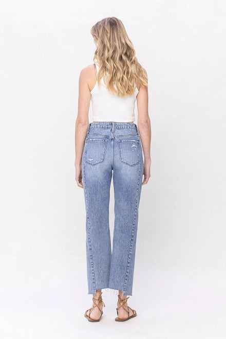 Rigid High Rise Straight Jeans