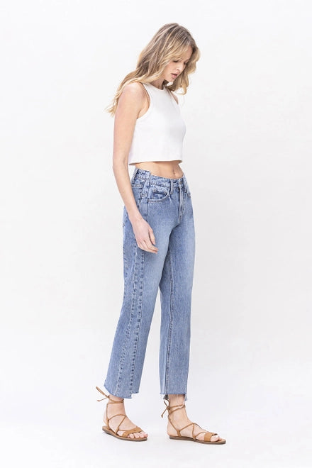 Rigid High Rise Straight Jeans