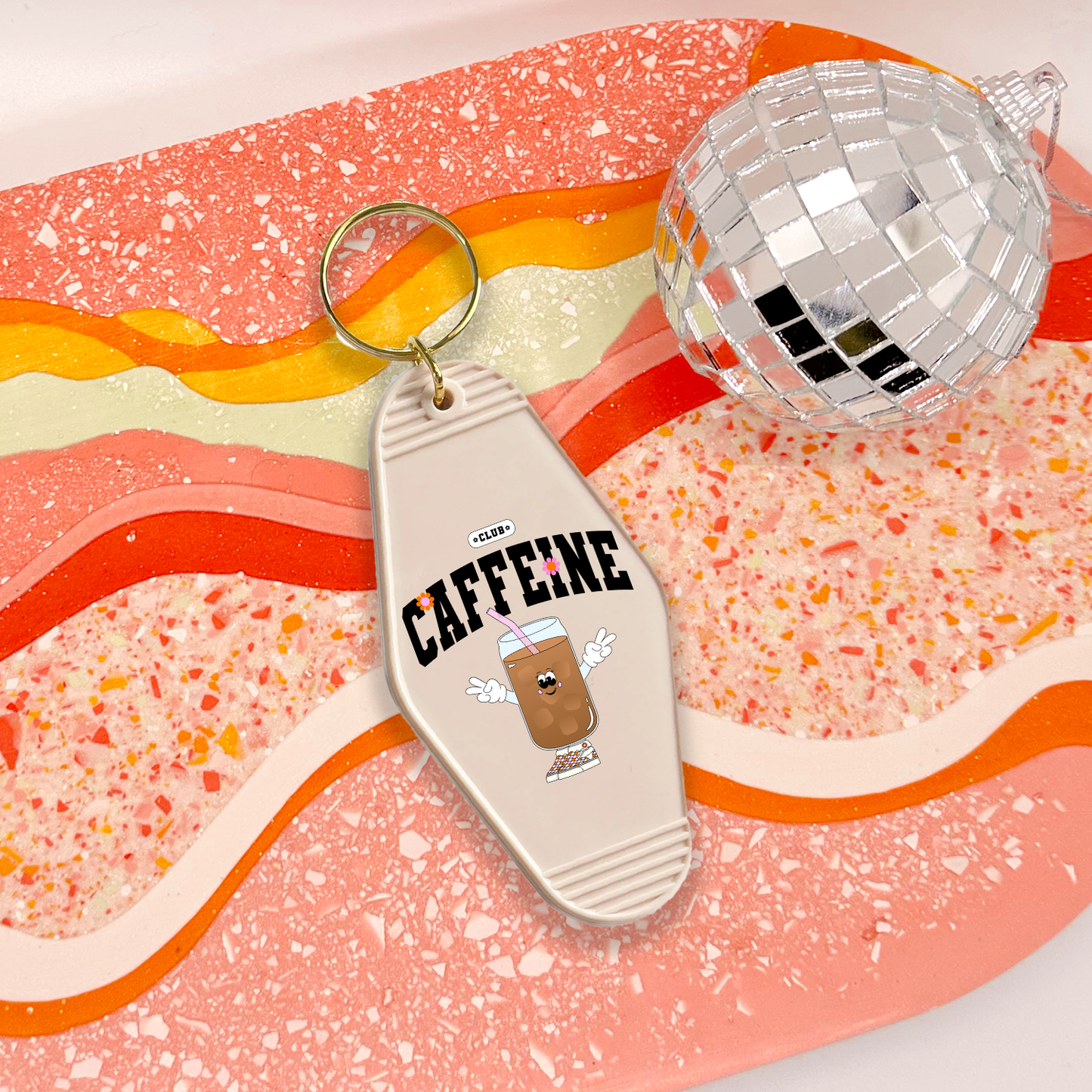 Caffeine Club Motel Keychain