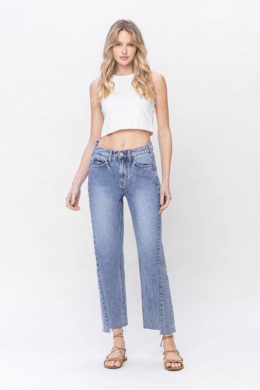 Rigid High Rise Straight Jeans