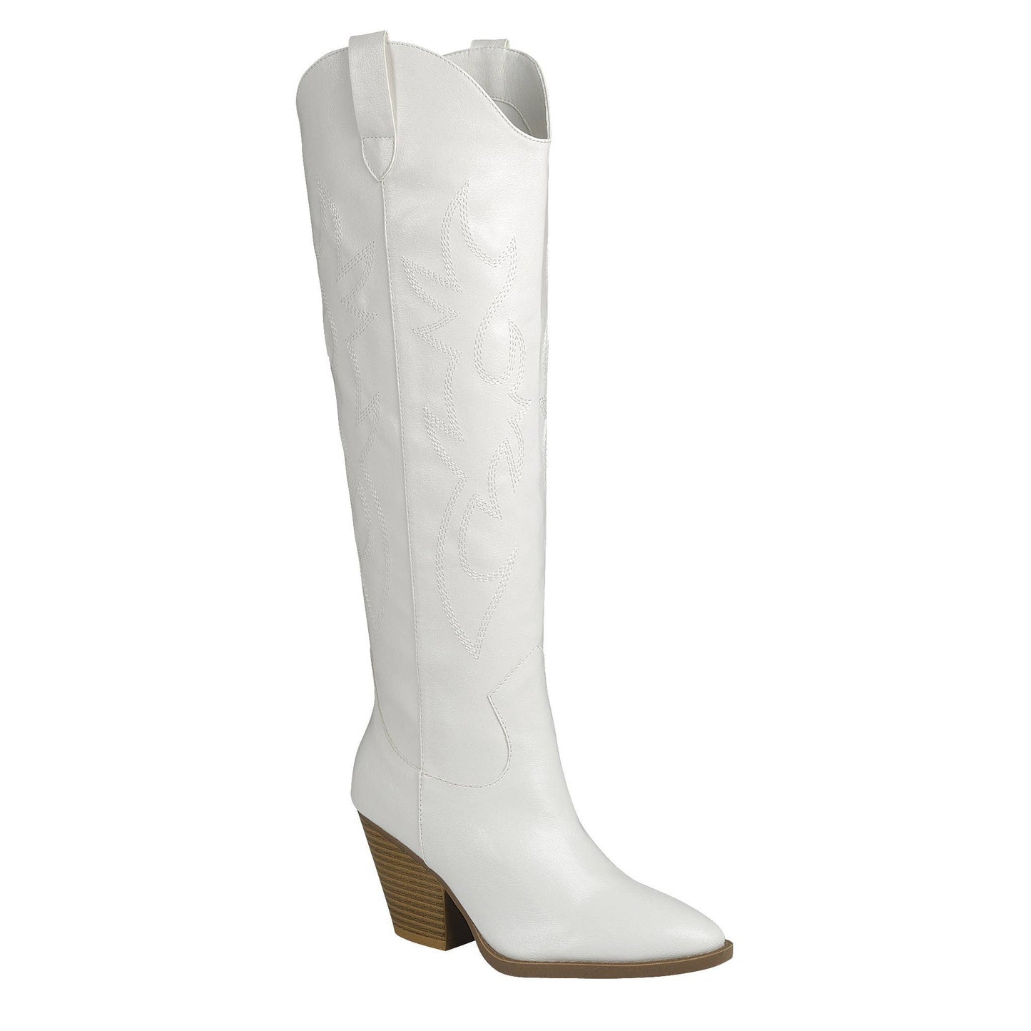 White Knee High Boot